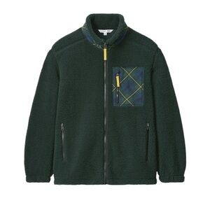 UNIQLO x JW ANDERSON MENS XXL Full Zip Pile Fleece Jacket Blouson Dark Green